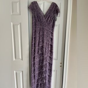 Purple beaded dress with slit in the back…